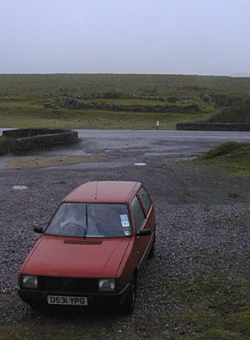 pm and car on Dartmoor