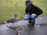 pm communes with a goose