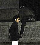 Cold metal in Trafalgar Square